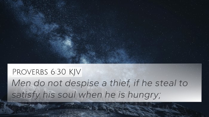 Proverbs 6:30 KJV Bible Verse Image