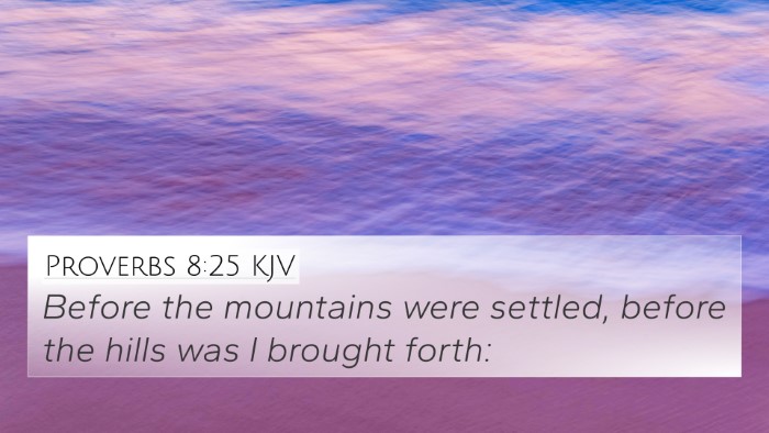 Proverbs 8:25 KJV Bible Verse Image
