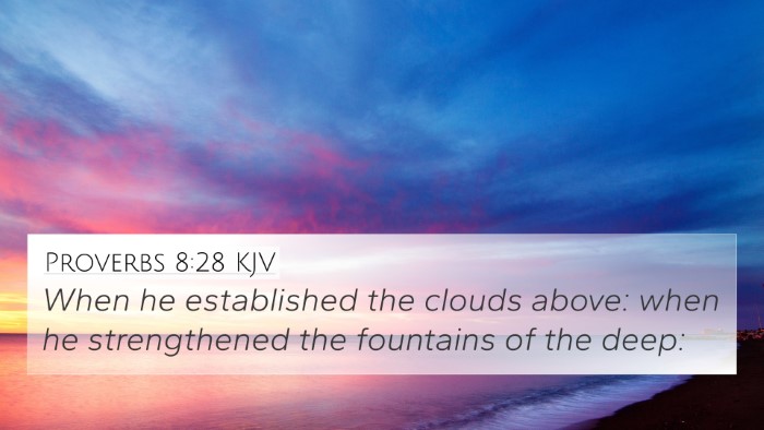 Proverbs 8:28 KJV Bible Verse Image