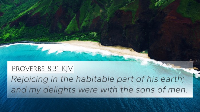 Proverbs 8:31 KJV Bible Verse Image
