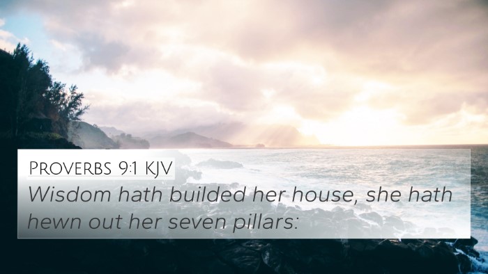 Proverbs 9:1 KJV Bible Verse Image