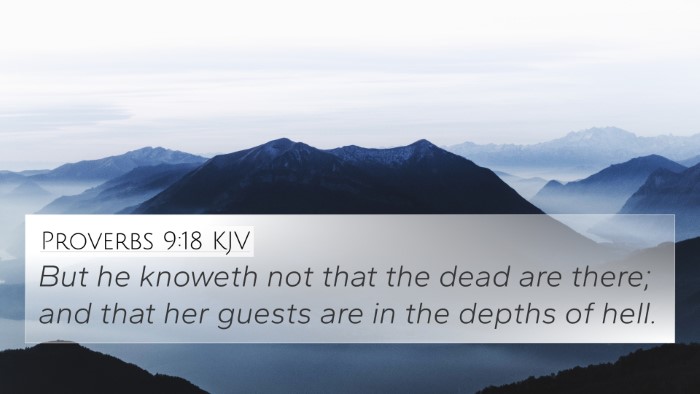 Proverbs 9:18 KJV Bible Verse Image