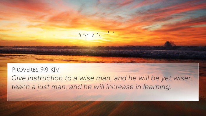 Proverbs 9:9 KJV Bible Verse Image