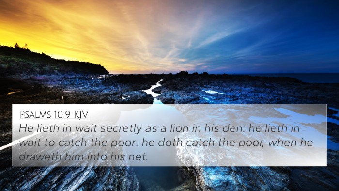 Psalms 10:9 KJV Bible Verse Image