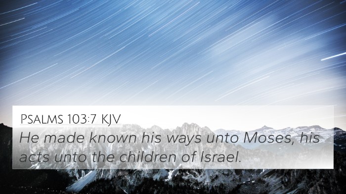 Psalms 103:7 KJV Bible Verse Image