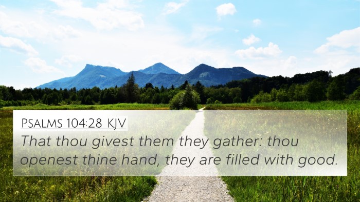 Psalms 104:28 KJV Bible Verse Image