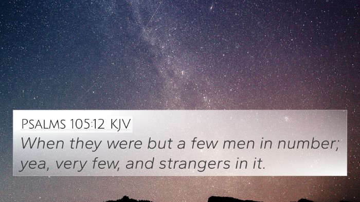 Psalms 105:12 KJV 4K Wallpaper - When they were but a few men in number; yea, very - 4K Wallpaper Bible Verse