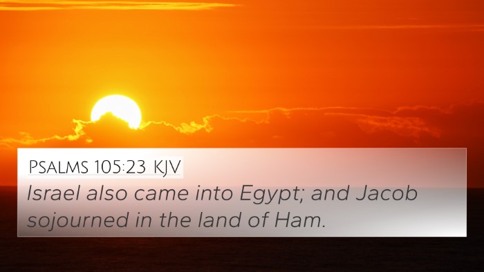 Psalms 105:23 KJV Bible Verse Image