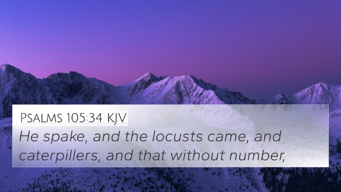 Psalms 105:34 KJV Bible Verse Image