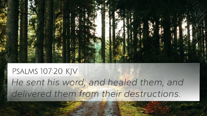 Psalms 107:20 KJV Bible Verse Image