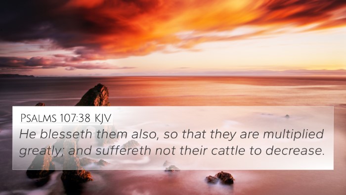 Psalms 107:38 KJV 4K Wallpaper - He blesseth them also, so that they are - 4K Wallpaper Bible Verse