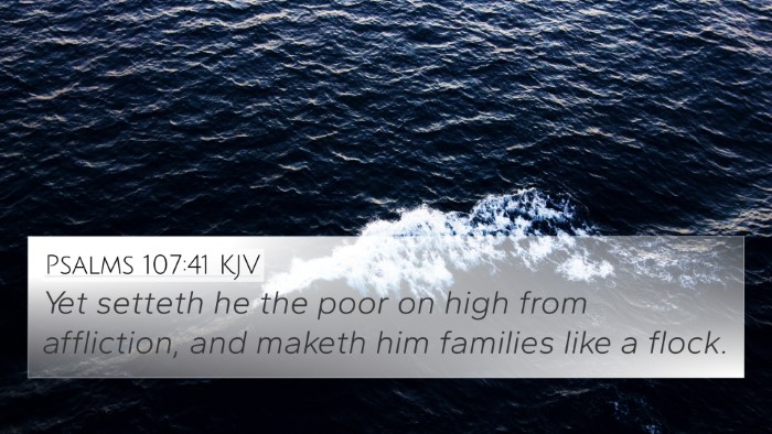 Psalms 107:41 KJV Bible Verse Image