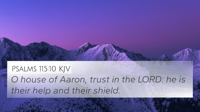 Psalms 115:10 KJV 4K Wallpaper - O house of Aaron, trust in the LORD: he is their - 4K Wallpaper Bible Verse