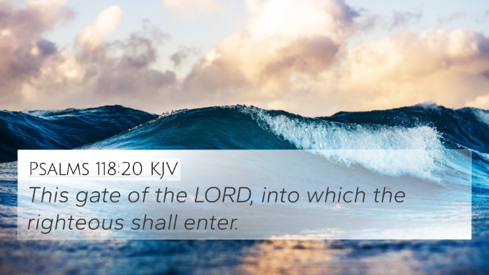 Psalms 118:20 KJV 4K Wallpaper - This gate of the LORD, into which the righteous - 4K Wallpaper Bible Verse