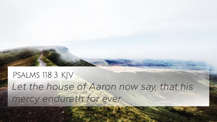 Psalms 118:3 KJV 4K Wallpaper - Let the house of Aaron now say, that his mercy - 4K Wallpaper Bible Verse