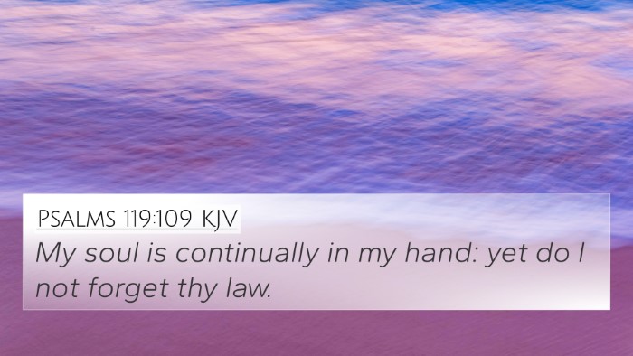 Psalms 119:109 KJV Bible Verse Image