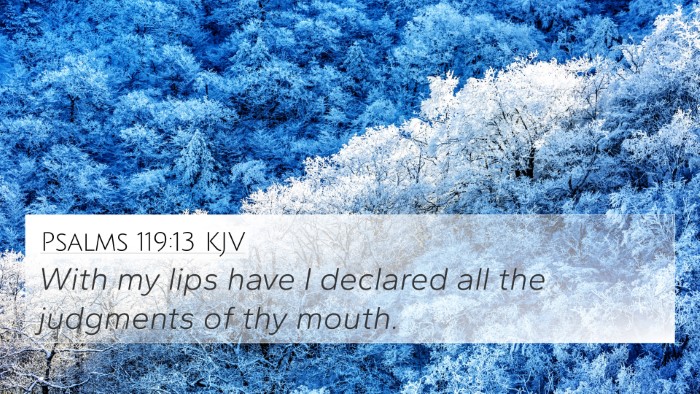 Psalms 119:13 KJV Bible Verse Image