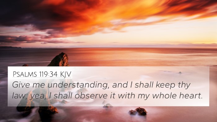 Psalms 119:34 KJV 4K Wallpaper - Give me understanding, and I shall keep thy law; - 4K Wallpaper Bible Verse