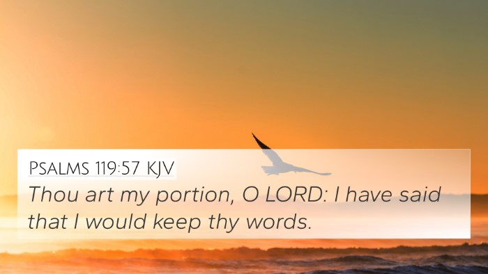 Psalms 119:57 KJV Bible Verse Image