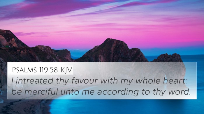 Psalms 119:58 KJV Bible Verse Image
