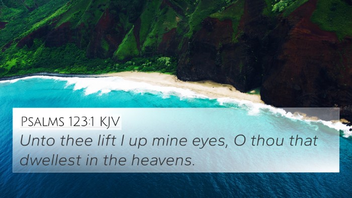 Psalms 123:1 KJV Bible Verse Image