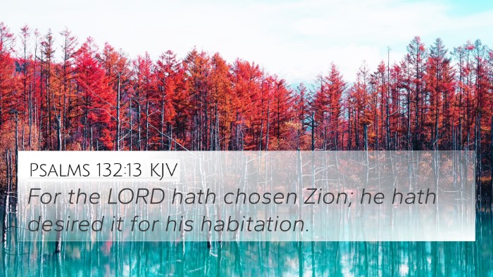 Psalms 132:13 KJV Bible Verse Image