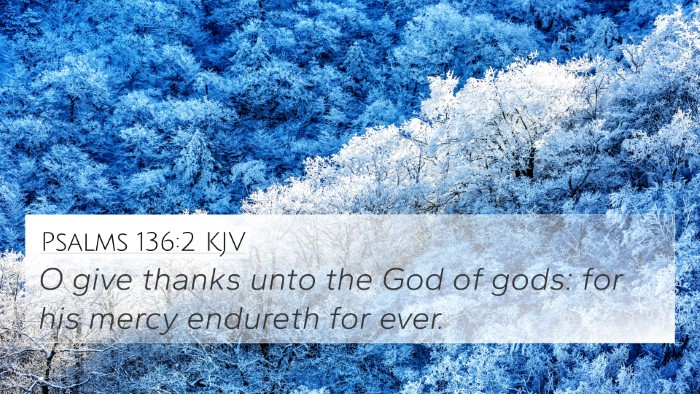 Psalms 136:2 KJV Bible Verse Image