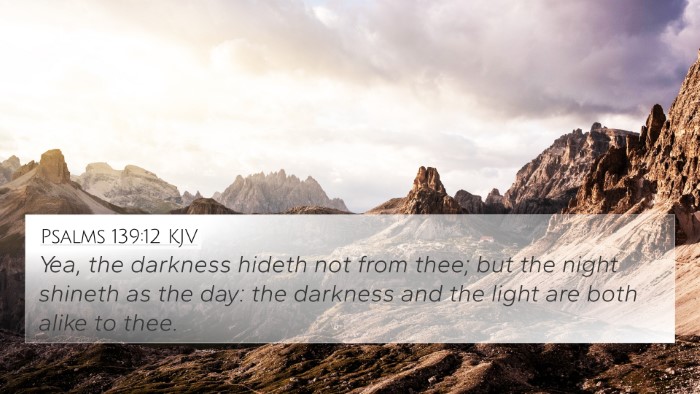 Psalms 139:12 KJV Bible Verse Image