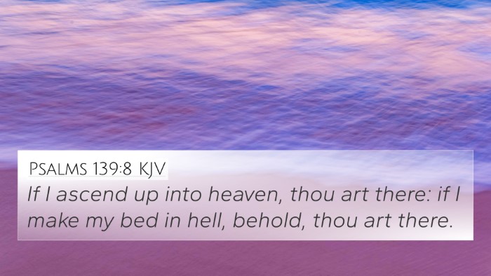 Psalms 139:8 KJV Bible Verse Image