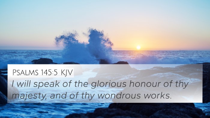 Psalms 145:5 KJV Bible Verse Image