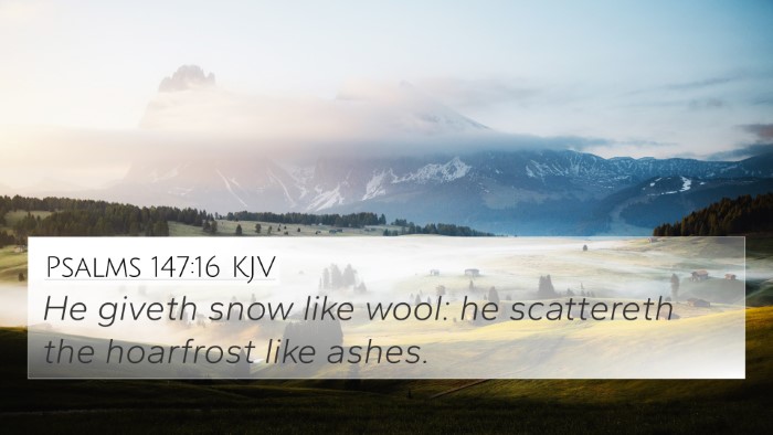 Psalms 147:16 KJV 4K Wallpaper - He giveth snow like wool: he scattereth the - 4K Wallpaper Bible Verse