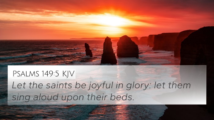 Psalms 149:5 KJV Bible Verse Image