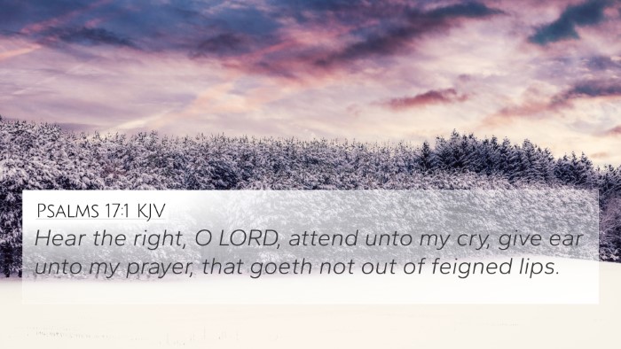 Psalms 17:1 KJV Bible Verse Image