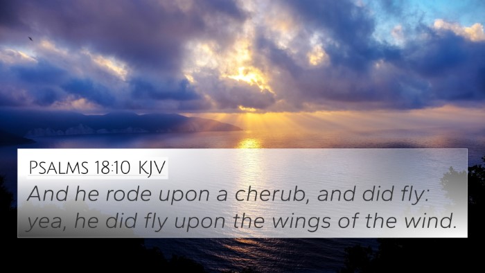Psalms 18:10 KJV Bible Verse Image