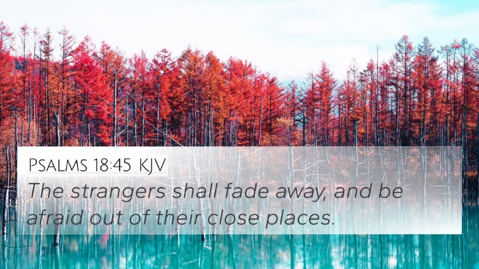 Psalms 18:45 KJV 4K Wallpaper - The strangers shall fade away, and be afraid out - 4K Wallpaper Bible Verse