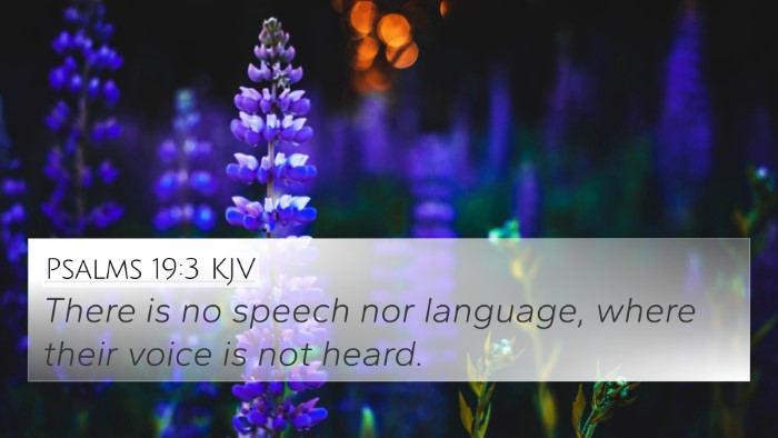 Psalms 19:3 KJV 4K Wallpaper - There is no speech nor language, where their - 4K Wallpaper Bible Verse