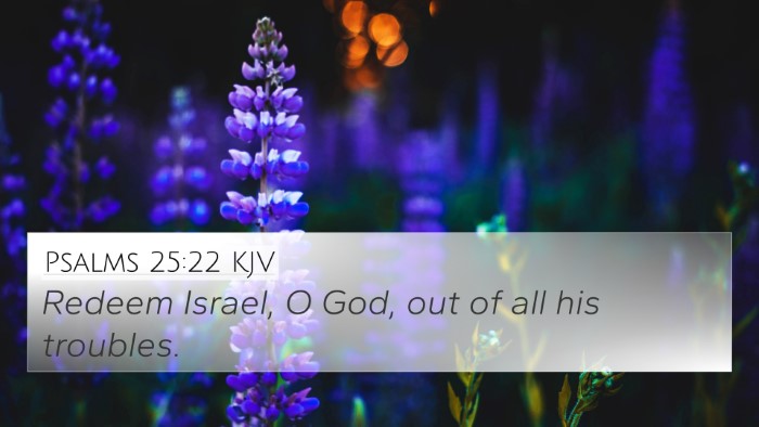 Psalms 25:22 KJV Bible Verse Image