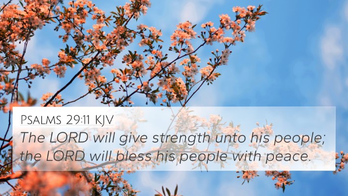 Psalms 29:11 KJV Bible Verse Image