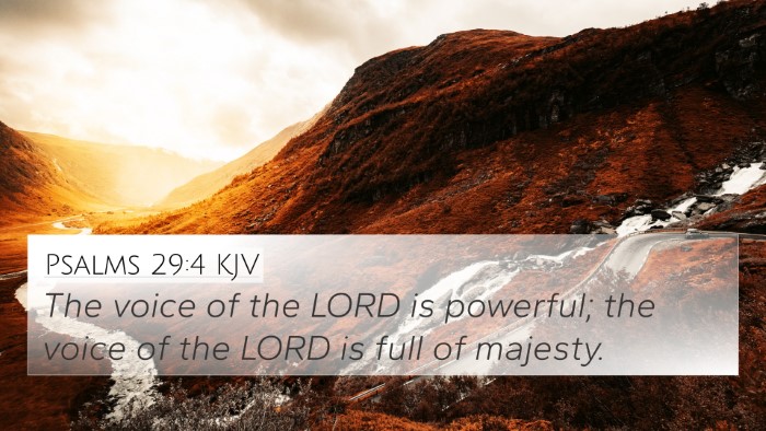 Psalms 29:4 KJV 4K Wallpaper - The voice of the LORD is powerful; the voice of - 4K Wallpaper Bible Verse