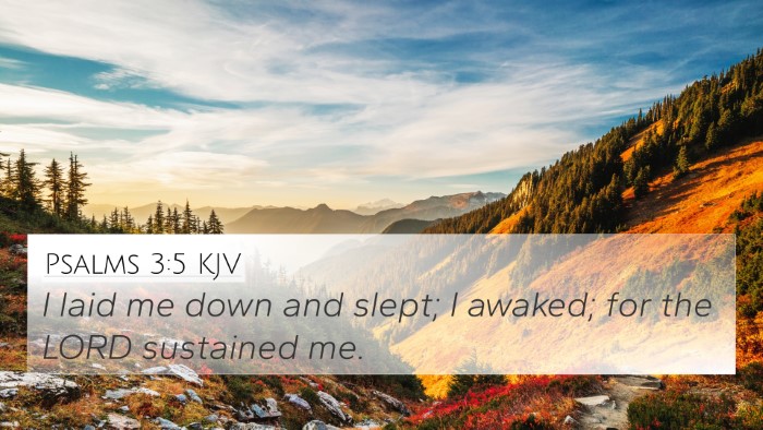 Psalms 3:5 KJV 4K Wallpaper - I laid me down and slept; I awaked; for the LORD sustained me. - 4K Bible Verse Wallpaper