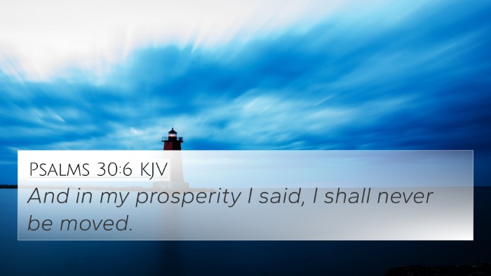 Psalms 30:6 KJV Bible Verse Image