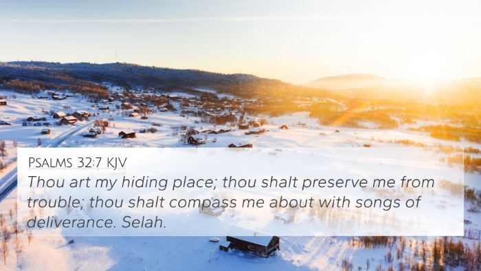 Psalms 32:7 KJV Bible Verse Image
