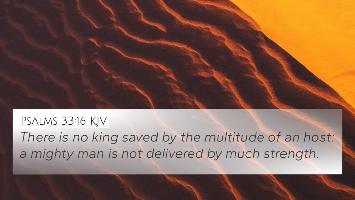 Psalms 33:16 KJV Bible Verse Image