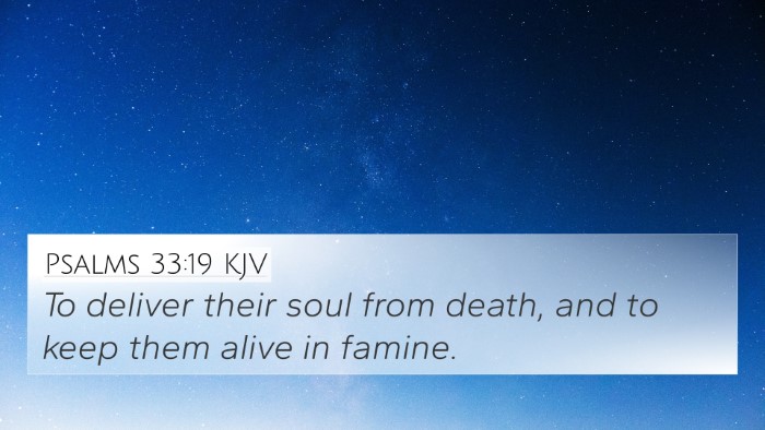 Psalms 33:19 KJV Bible Verse Image