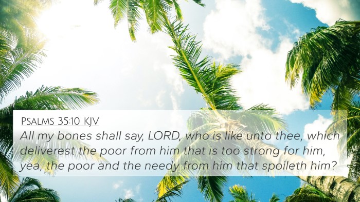 Psalms 35:10 KJV Bible Verse Image