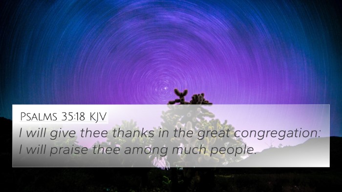Psalms 35:18 KJV Bible Verse Image