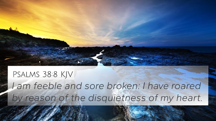 Psalms 38:8 KJV Bible Verse Image