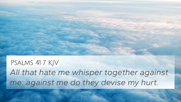 Psalms 41:7 KJV Bible Verse Image