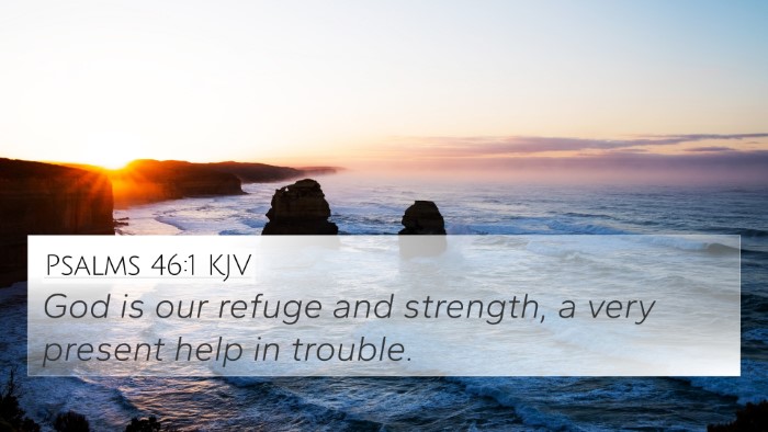 Psalms 46:1 KJV 4K Wallpaper - God is our refuge and strength, a very present - 4K Wallpaper Bible Verse