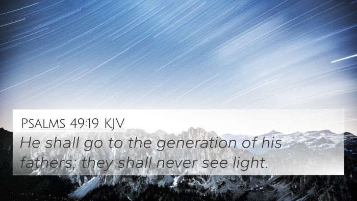 Psalms 49:19 KJV Bible Verse Image